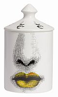 подсвечник белый с крышкой пьеро форназетти желтые губы bacio candle yellow, 33 см в Благовещенске