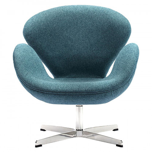 кресло swan chair сине-зеленое в Благовещенске
