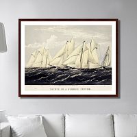 картина: yachts on a summer cruise, 1871г. в Благовещенске