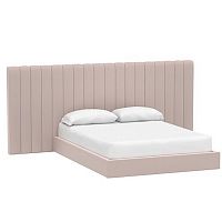 кровать двуспальная с большой спинкой 160x200 розовая avalon extended в Благовещенске