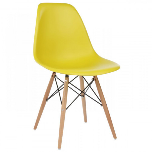 стул деревянный eames pc-015 yellow в Благовещенске