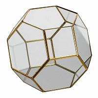 флорариум стеклянный с золотом в винтажном стиле honeycomb в Благовещенске