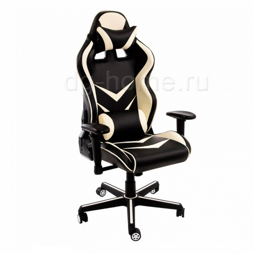 кресло компьютерное racer черное-бежевое в Благовещенске