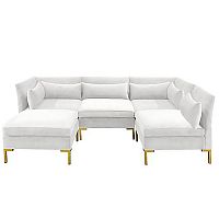 диван zara sectional угловой белый в Благовещенске