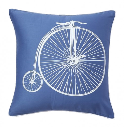 подушка с ретро-велосипедом retro bicycle blue в Благовещенске