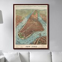 картина: antique map of new york city, 1879г. в Благовещенске