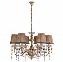 подвесная люстра crystal lux alegria sp6 gold-brown в Благовещенске