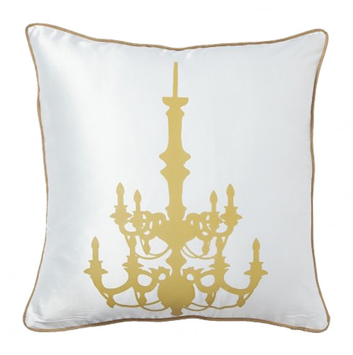подушка с золотым канделябром chandelier white в Благовещенске