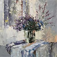 картина маслом сине-фиолетовый в Благовещенске