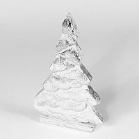 украшение новогоднее на подставке ель серебряная snow tree, 22х11х5 см в Благовещенске
