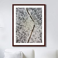 картина: winter road view в Благовещенске