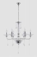 подвесная люстра crystal lux monica sp6 chrome/transparent в Благовещенске