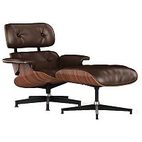 кресло lounge chair & ottoman коричневое в Благовещенске