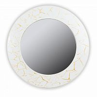 зеркало белое круглое диаметр 90 см с золотым декором fashion white gold в Благовещенске