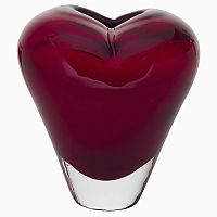 ваза стеклянная (красная) heart 12*9*13 в Благовещенске