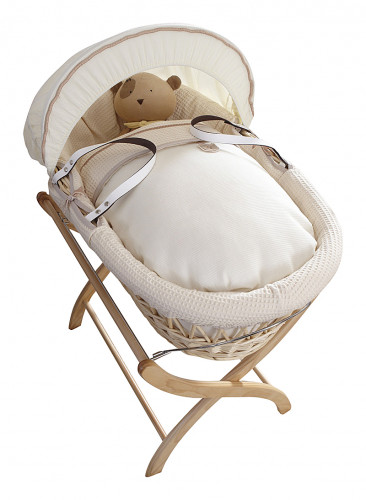 колыбель-переноска premium moses basket натуральная, кремовое белье в Благовещенске