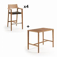 комплект мебели: стол и 4 стула pack 614 cybille от la forma (ex julia grup) в Благовещенске