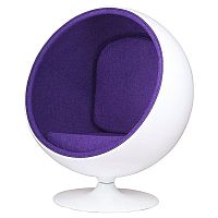 кресло eero ball chair бело-фиолетовое в Благовещенске