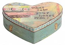 металлическая декоративная коробка (шкатулка) в виде сердца heart в Благовещенске