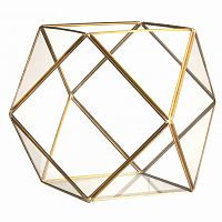 флорариум стеклянный с золотом в винтажном стиле crystal shape в Благовещенске