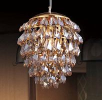 подвесной светильник crystal lux charme sp3+3 led gold/amber в Благовещенске