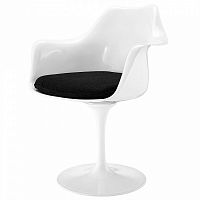 стул eero saarinen style tulip armchair черная подушка в Благовещенске