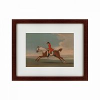 картина: chestnut racehorse exercised by a trainer, 1730 в Благовещенске