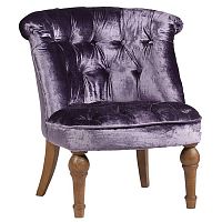 кресло sophie tufted slipper chair вельвет фиолетовое в Благовещенске