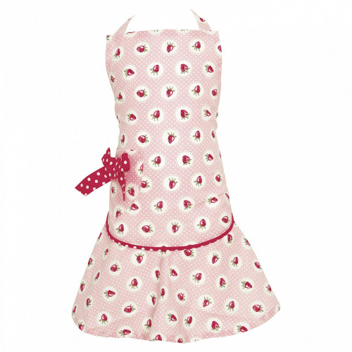 детский фартук w/bow strawberry pale pink в Благовещенске