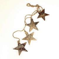 гирлянда новогодняя подвесная звезды золотые golden stars, 65 см в Благовещенске