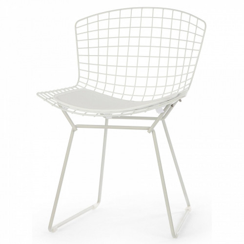 стул bertoia side кожаный standart белый в Благовещенске