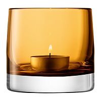 подсвечник стеклянный охра для чайной свечи light colour, 8,5 см в Благовещенске