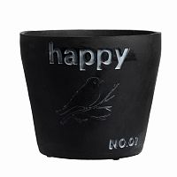 цветочный горшок happy чёрный в Благовещенске