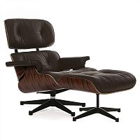 кресло eames style lounge chair палисандр коричневое в Благовещенске