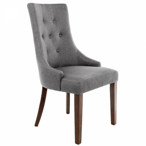 стул деревянный elegance dark walnut / fabric grey в Благовещенске