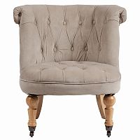 кресло amelie french country chair серо-бежевое в Благовещенске