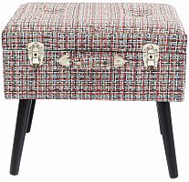 kare design пуф suitcase, коллекция "чемодан" 50*45*35, полиэстер, лен, полиуретан, сосна, красный в Благовещенске