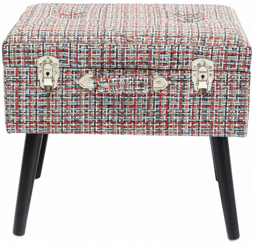 kare design пуф suitcase, коллекция "чемодан" 50*45*35, полиэстер, лен, полиуретан, сосна, красный в Благовещенске