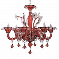 подвесная люстра ideal lux ca vendramin sp6 rosso в Благовещенске