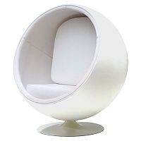 кресло eero ball chair белое в Благовещенске