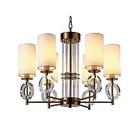 люстра felton 6 от delight collection белая/прозрачная/латунь в Благовещенске