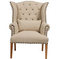 кресло quinn tufted armchair бежевое в Благовещенске