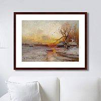 картина: winter sunset, 1913г. в Благовещенске