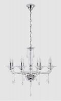 подвесная люстра crystal lux monica sp8 chrome/transparent в Благовещенске