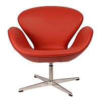 кресло arne jacobsen style swan chair красное в Благовещенске