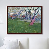 картина: view of arles with trees in blossom, 1889г. в Благовещенске